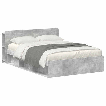 Telaio del letto con storage Grigio Cemento 140 x 200 cm | homemem39