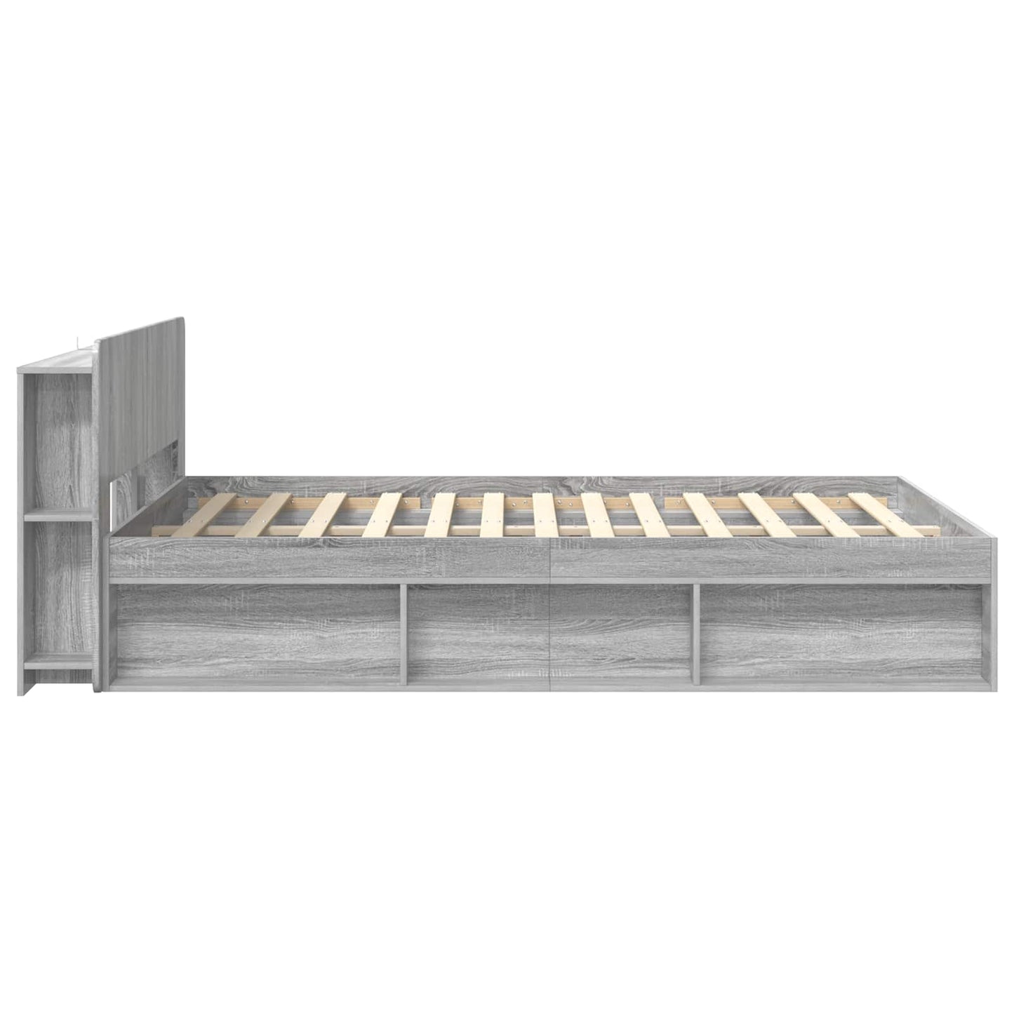 Telaio del letto con storage Sonoma grigio 140 x 200 cm | homemem39