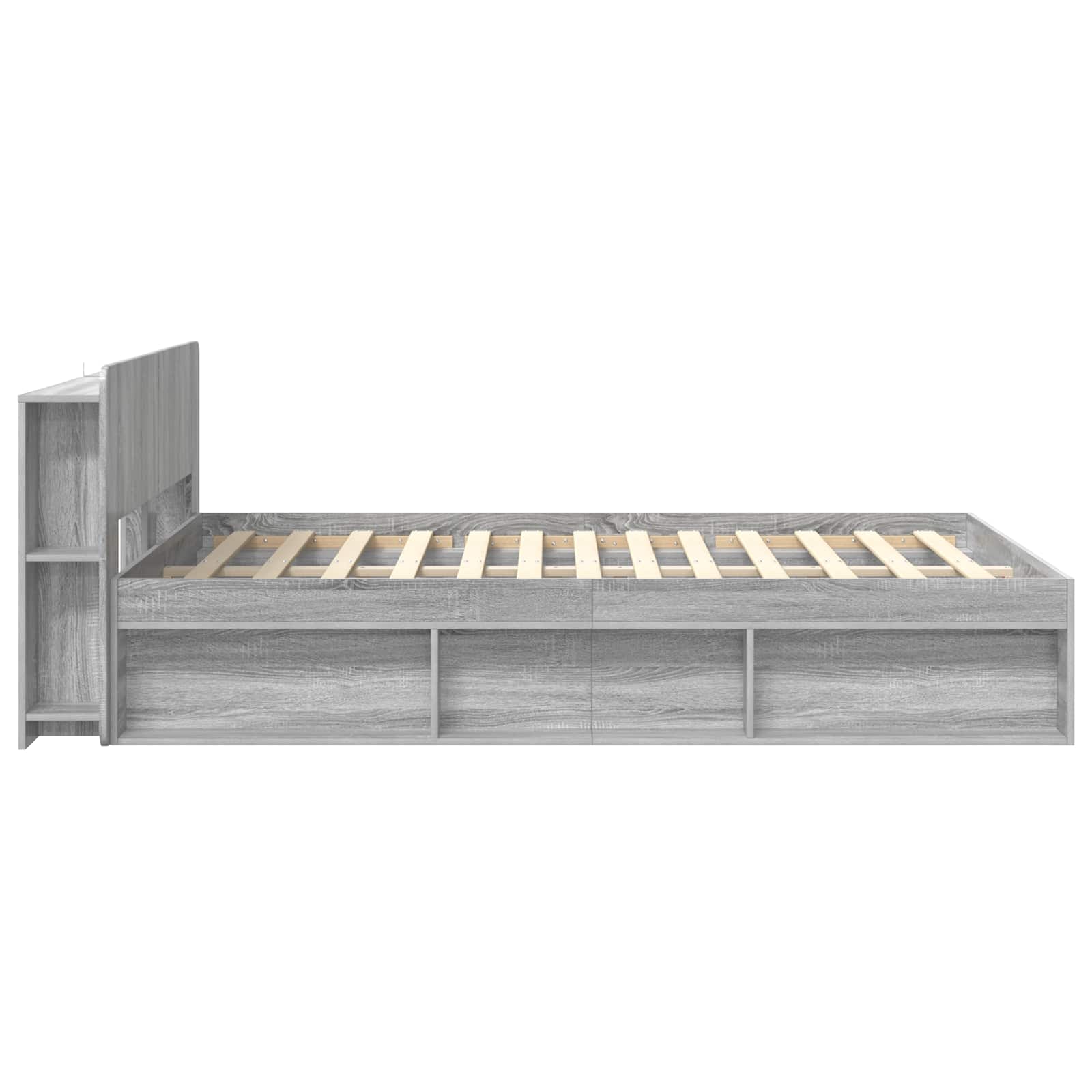 Telaio del letto con storage Sonoma grigio 140 x 200 cm | homemem39