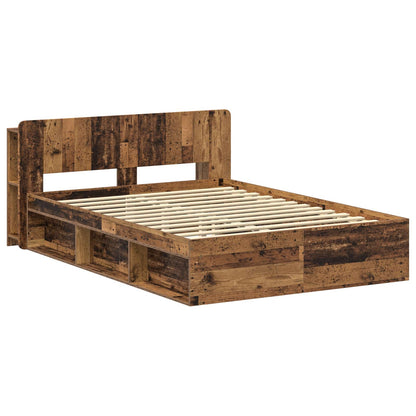 Telaio del letto con storage Legno antico 150 x 200 cm | homemem39