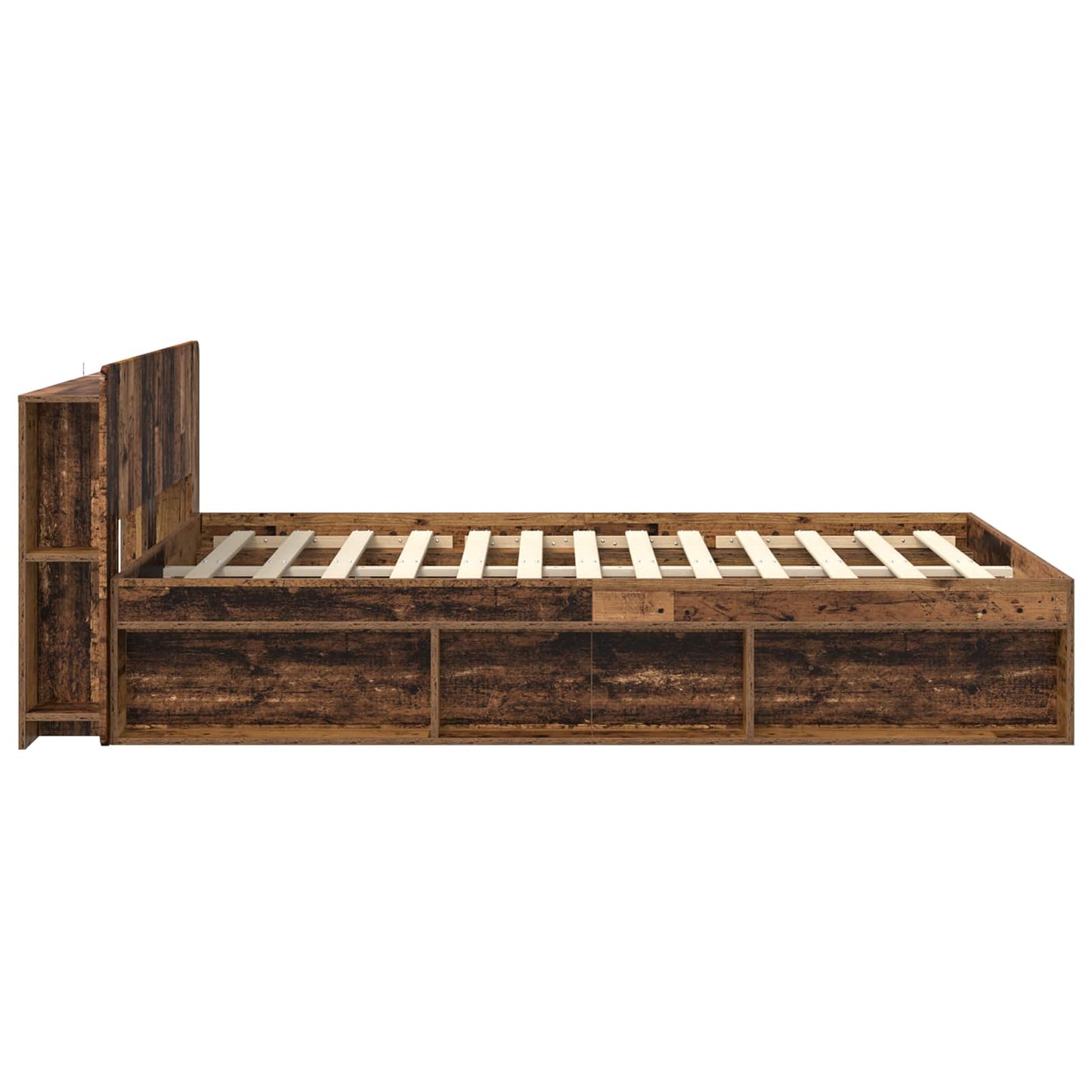 Telaio del letto con storage Legno antico 150 x 200 cm | homemem39
