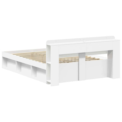 Telaio del letto con storage con testiera Bianco 150 x 200 cm | homemem39