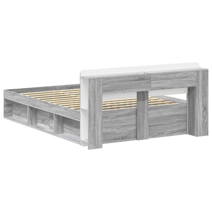 Telaio del letto con storage Sonoma grigio 160 x 200 cm | homemem39