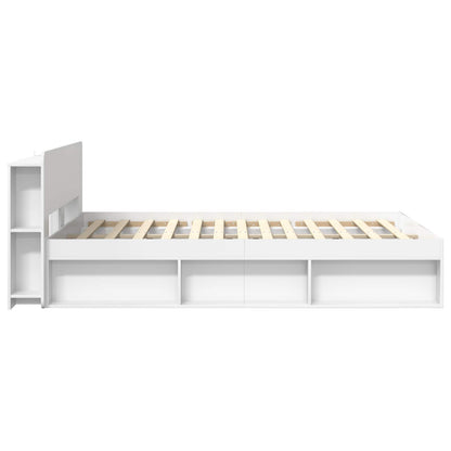 Telaio del letto con storage con testiera Bianco 160 x 200 cm | homemem39