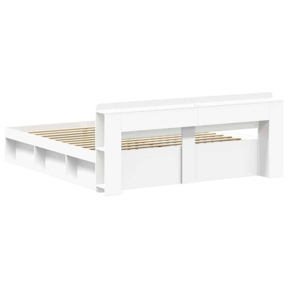 Telaio del letto con storage con testiera Bianco 180 x 200 cm | homemem39