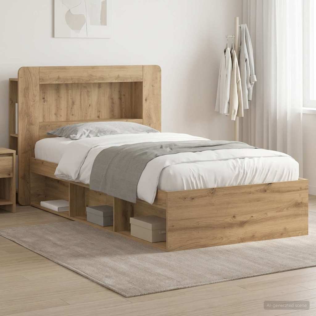 Telaio del letto con storage Rovere Artigianale 75 x 190 cm | homemem39