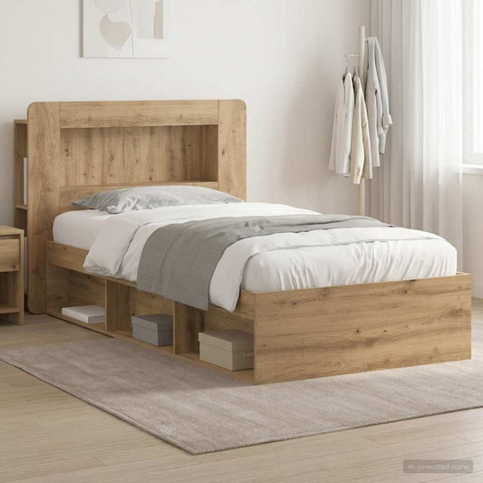 Telaio del letto con storage Rovere Artigianale 75 x 190 cm | homemem39