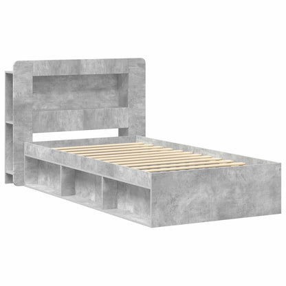 Telaio del letto con storage Grigio Cemento 75 x 190 cm | homemem39