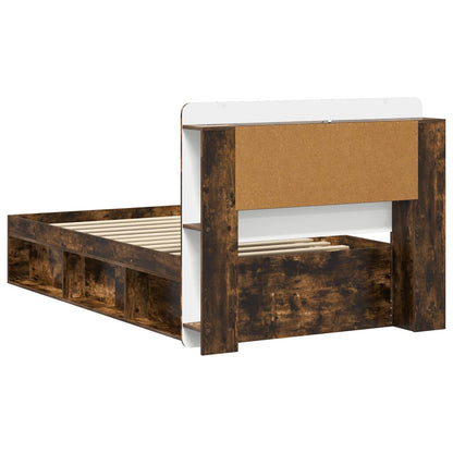 Telaio del letto con storage Rovere Fumo 75 x 190 cm | homemem39