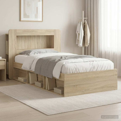 Telaio del letto con storage Rovere Sonoma 75 x 190 cm | homemem39