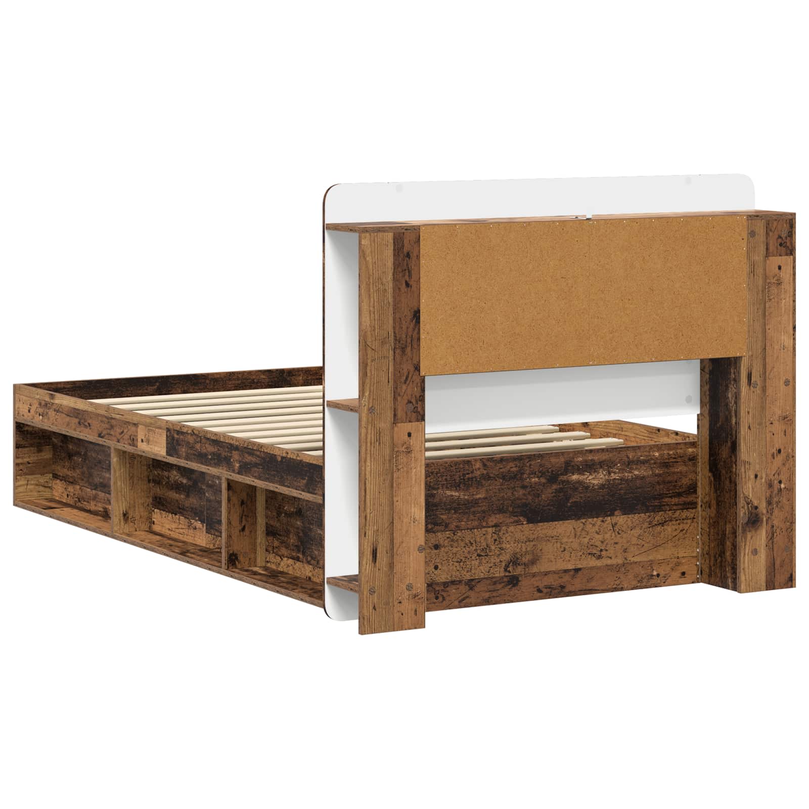 Telaio del letto con storage Legno antico 80 x 200 cm | homemem39