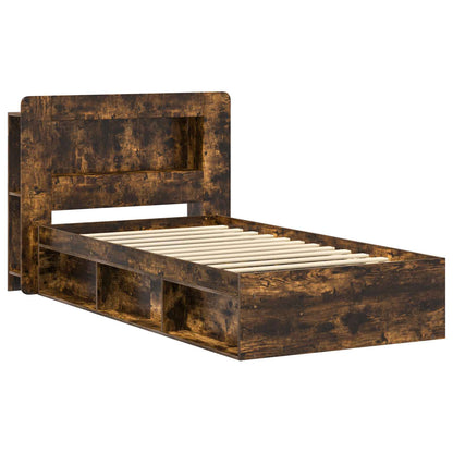 Telaio del letto con storage Rovere Fumo 80 x 200 cm | homemem39