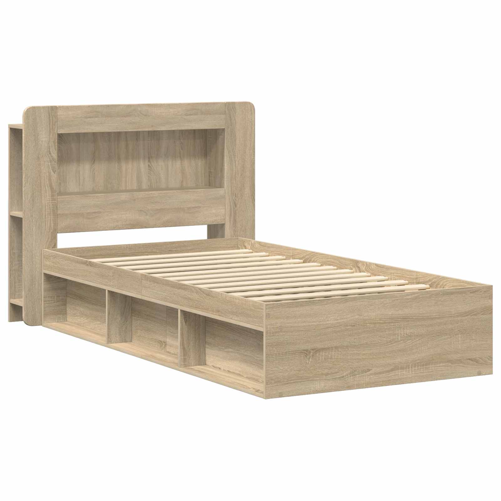 Telaio del letto con storage Rovere Sonoma 80 x 200 cm | homemem39