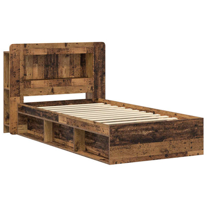 Telaio del letto con storage Legno antico 90 x 190 cm | homemem39