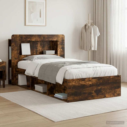 Telaio del letto con storage Rovere Fumo 90 x 190 cm | homemem39