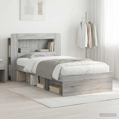 Telaio del letto con storage Sonoma grigio 100 x 200 cm