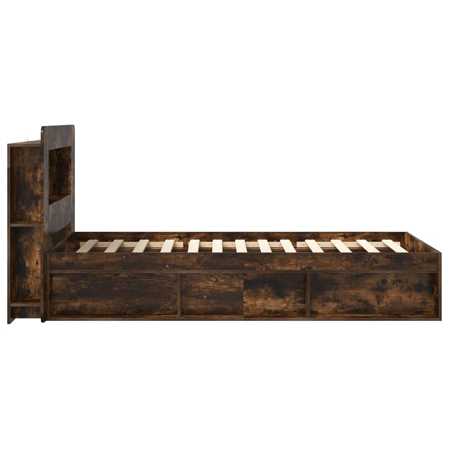 Telaio del letto con storage Rovere Fumo 100 x 200 cm | homemem39