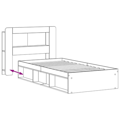Telaio del letto con storage Rovere Artigianale 90 x 200 cm | homemem39