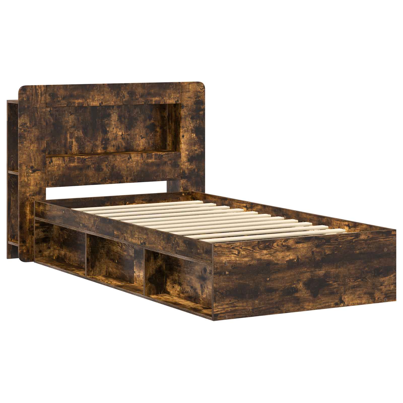 Telaio del letto con storage Rovere Fumo 90 x 200 cm | homemem39