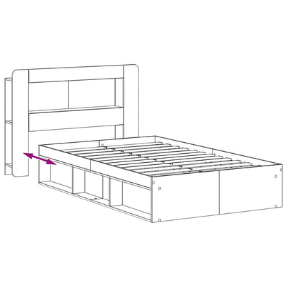 Telaio del letto con storage Rovere Artigianale 120 x 190 cm | homemem39
