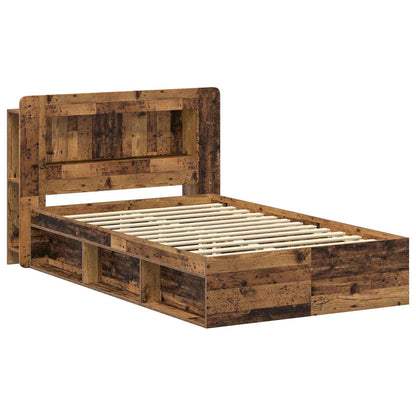 Telaio del letto con storage Legno antico 120 x 190 cm | homemem39