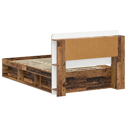 Telaio del letto con storage Legno antico 120 x 190 cm | homemem39