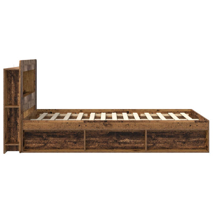Telaio del letto con storage Legno antico 120 x 200 cm | homemem39