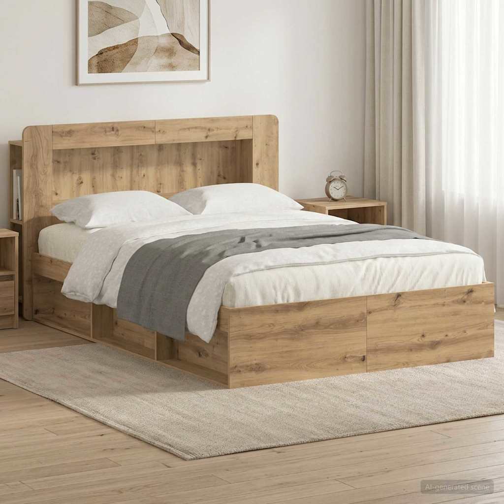 Telaio del letto con storage Rovere Artigianale 135 x 190 cm | homemem39