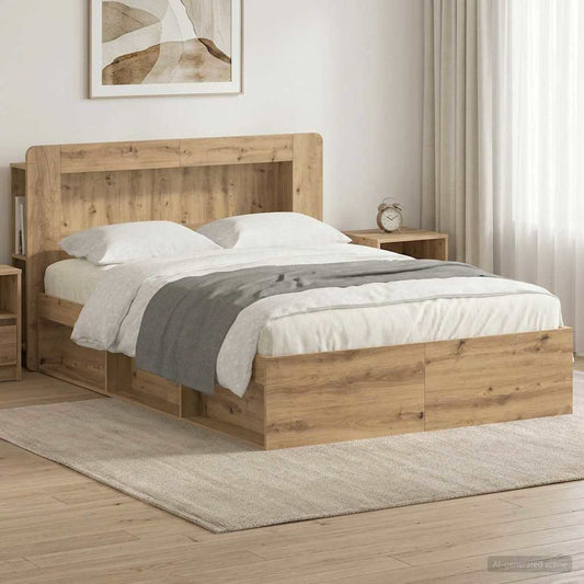Telaio del letto con storage Rovere Artigianale 135 x 190 cm | homemem39