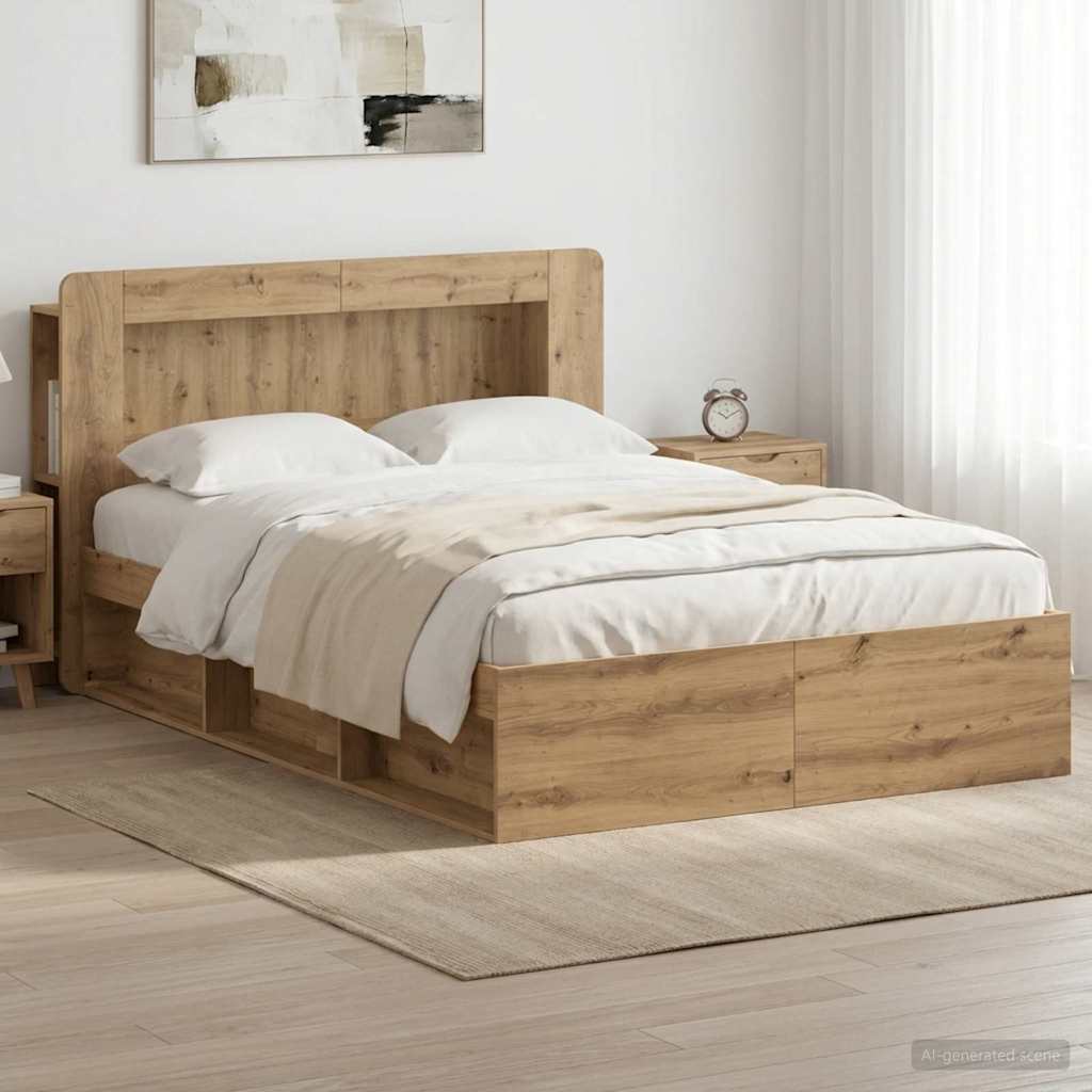 Telaio del letto con storage Rovere Artigianale 140 x 190 cm | homemem39