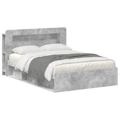 Telaio del letto con storage Grigio Cemento 140 x 190 cm | homemem39
