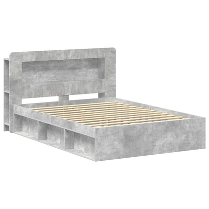 Telaio del letto con storage Grigio Cemento 140 x 190 cm | homemem39