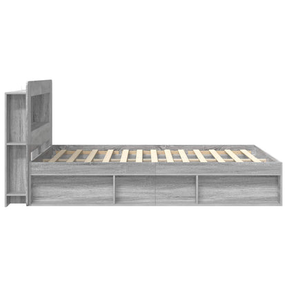 Telaio del letto con storage Sonoma grigio 140 x 190 cm | homemem39