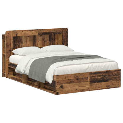 Telaio del letto con storage Legno antico 140 x 190 cm | homemem39