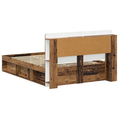 Telaio del letto con storage Legno antico 140 x 190 cm | homemem39