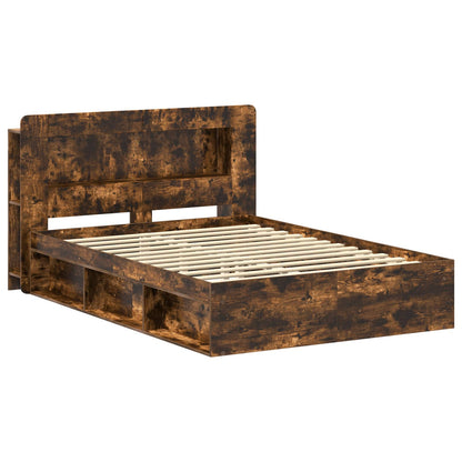 Telaio del letto con storage Rovere Fumo 140 x 190 cm | homemem39