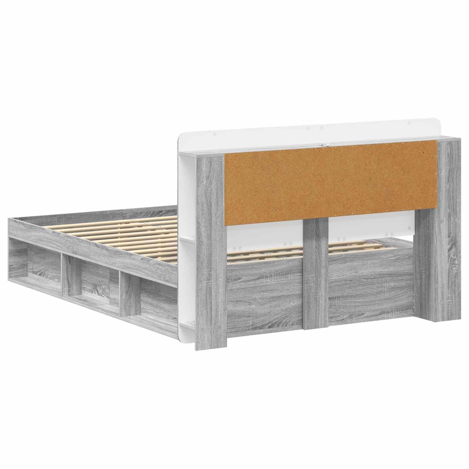 Telaio del letto con storage Sonoma grigio 160 x 200 cm | homemem39