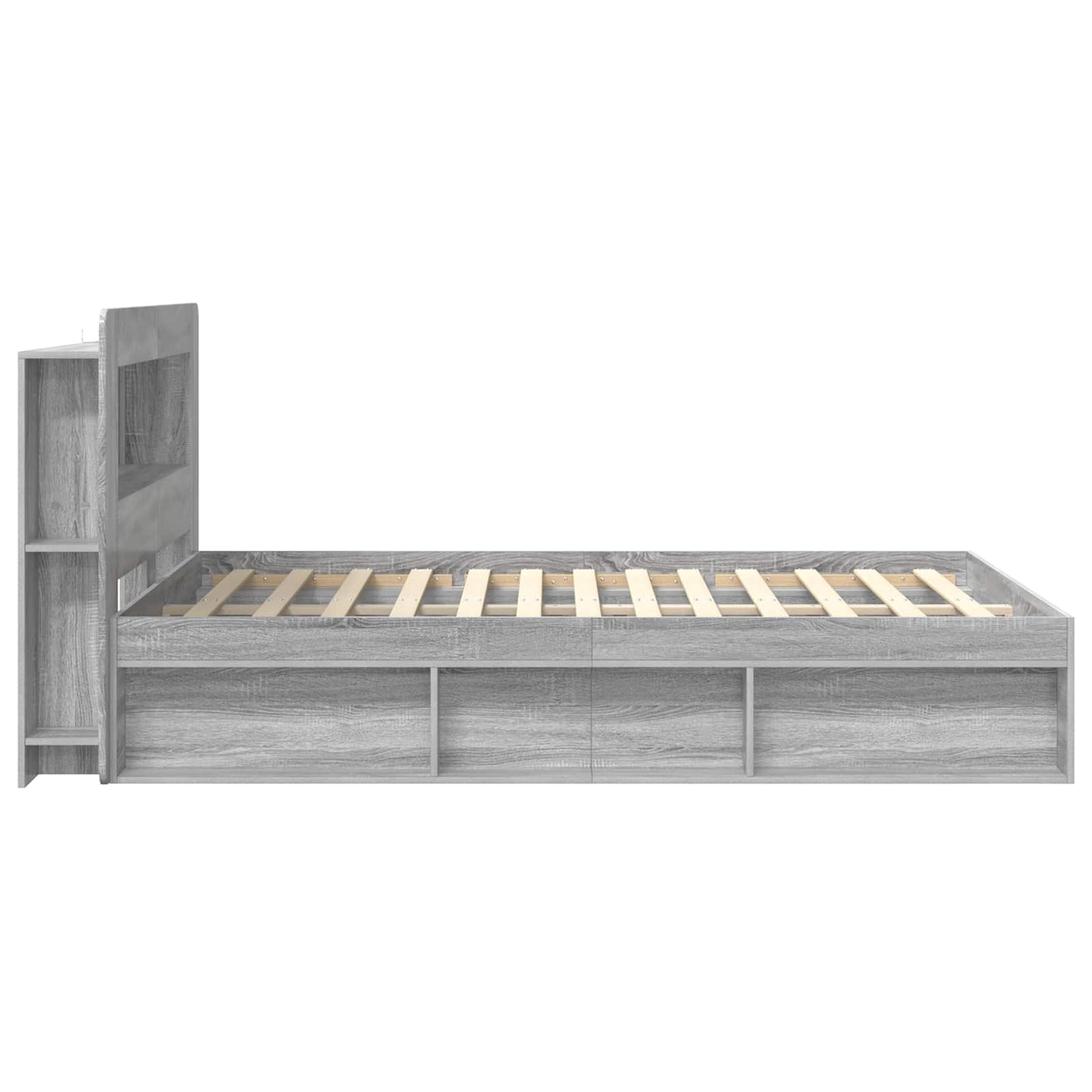 Telaio del letto con storage Sonoma grigio 160 x 200 cm | homemem39