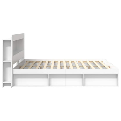 Telaio del letto con storage con testiera Bianco 180 x 200 cm | homemem39