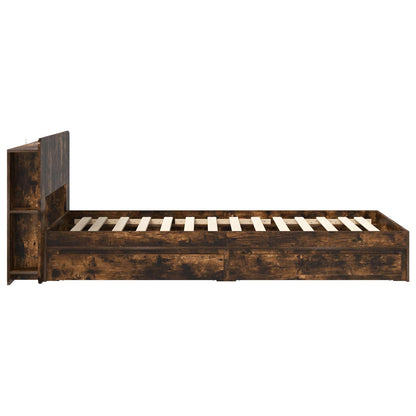 Telaio del letto con storage Rovere Fumo 75 x 190 cm | homemem39