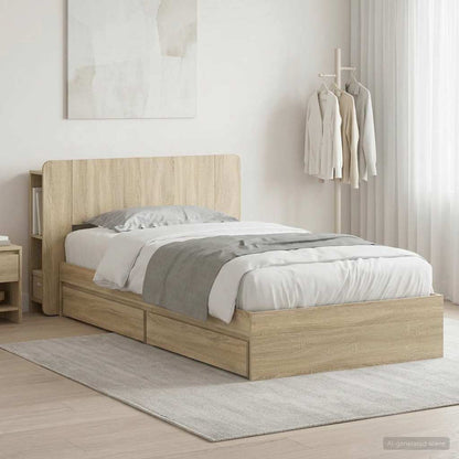 Telaio del letto con storage Rovere Sonoma 75 x 190 cm | homemem39