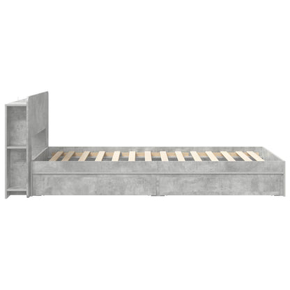Telaio del letto con storage Grigio Cemento 90 x 190 cm | homemem39