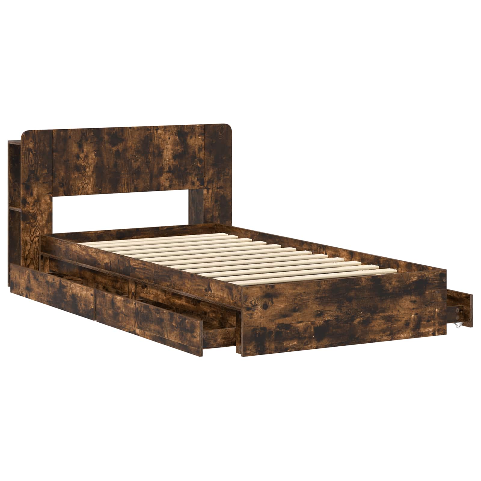 Telaio del letto con storage Rovere Fumo 90 x 190 cm | homemem39