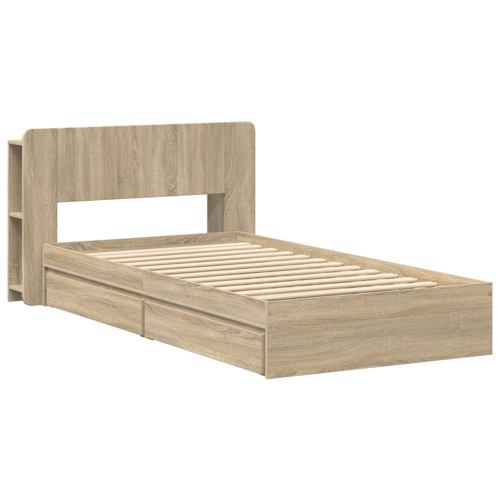 Telaio del letto con storage Rovere Sonoma 90 x 190 cm | homemem39