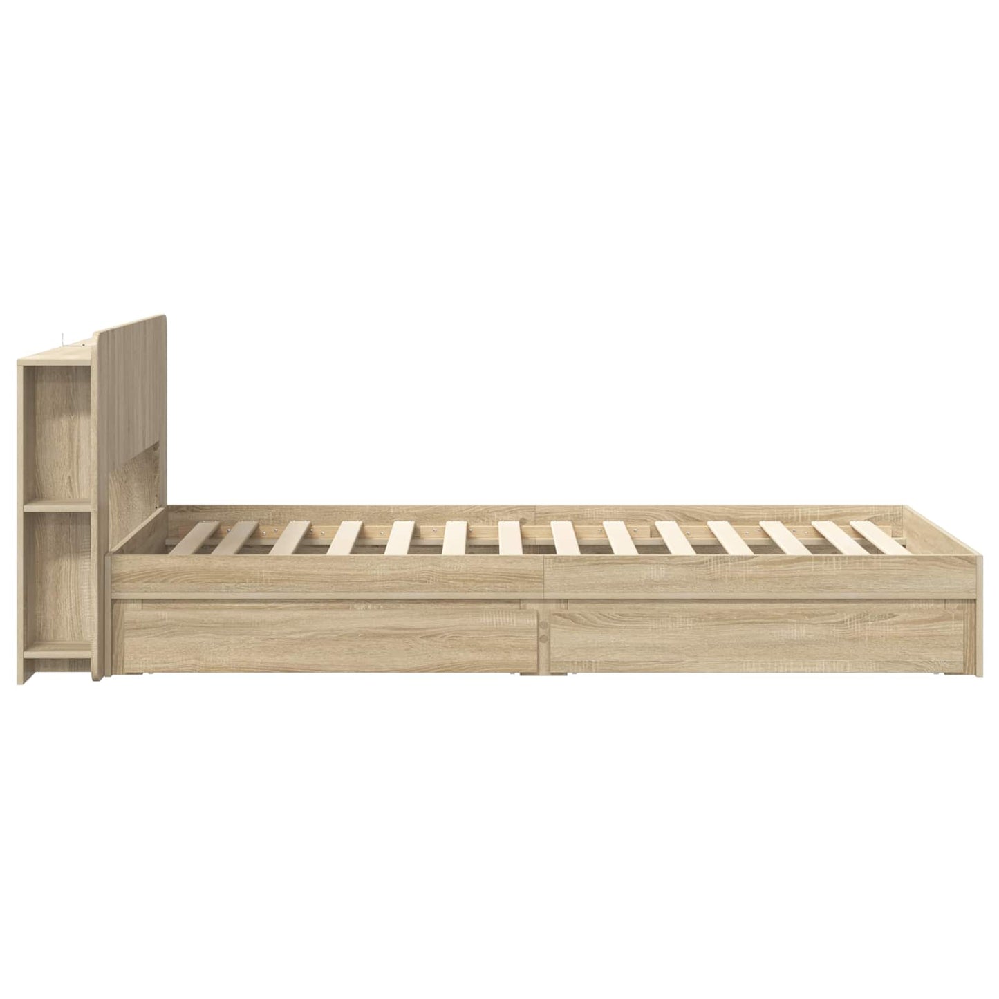 Telaio del letto con storage Rovere Sonoma 100 x 200 cm | homemem39