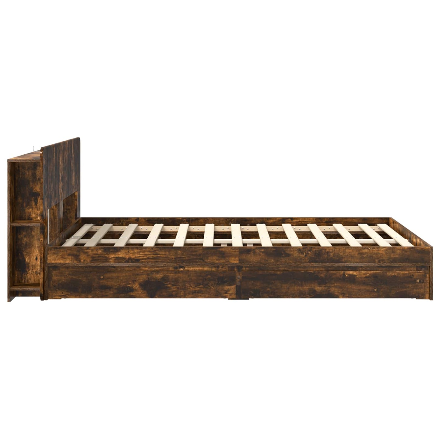 Telaio del letto con storage Rovere Fumo 135 x 190 cm | homemem39