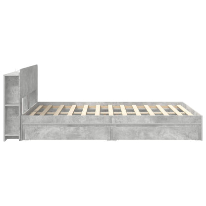 Telaio del letto con storage Grigio Cemento 150 x 200 cm | homemem39