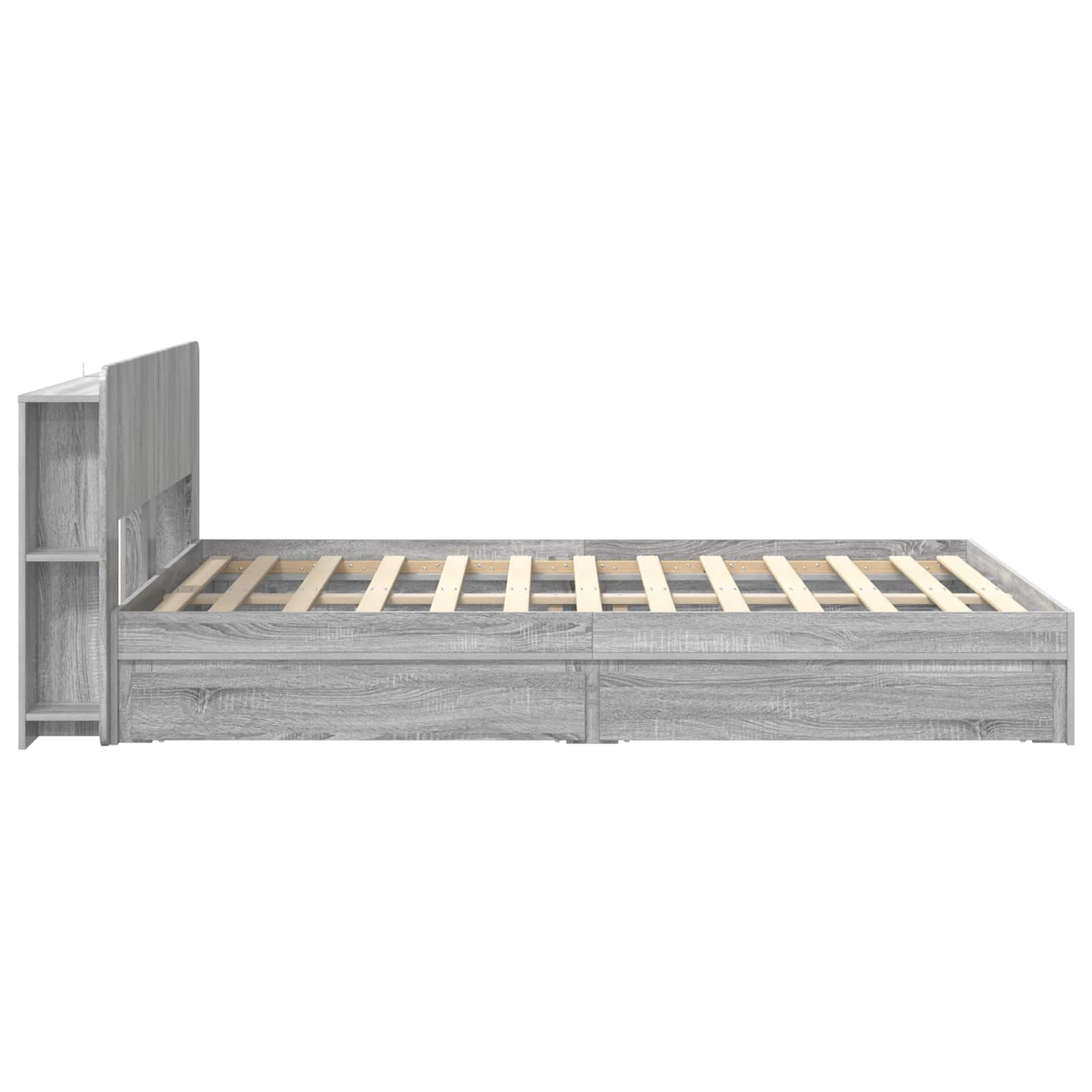 Telaio del letto con storage Sonoma grigio 150 x 200 cm | homemem39