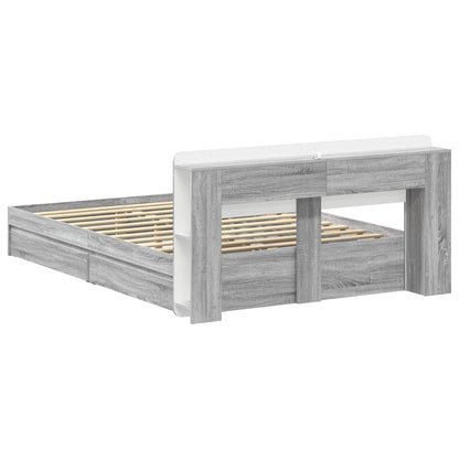 Telaio del letto con storage Sonoma grigio 160 x 200 cm | homemem39