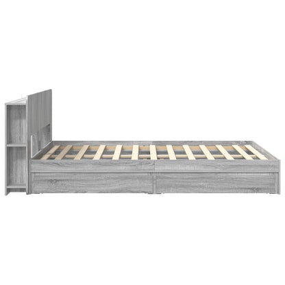 Telaio del letto con storage Sonoma grigio 160 x 200 cm | homemem39